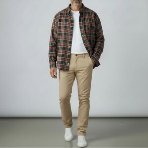 Chaps Men’s Plaid Flannel Shirt Long Sleeve Button Down Red Blue Black Green LG